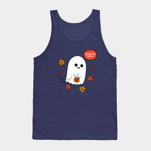 Sad ghost with a pumpkin Tank Top